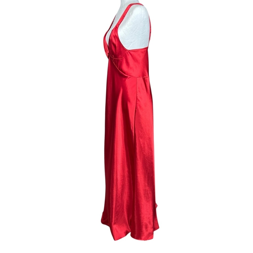 Frederick's Of Hollywood Vintage Red Maxi Slip Dress L Lingerie - Picture 5 of 13